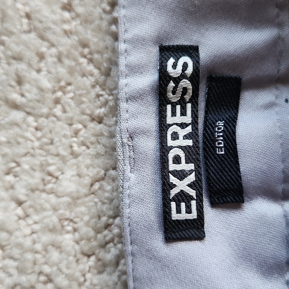Express Editor Light Gray Barely Bootcut Pants Si… - image 3